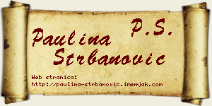 Paulina Štrbanović vizit kartica
